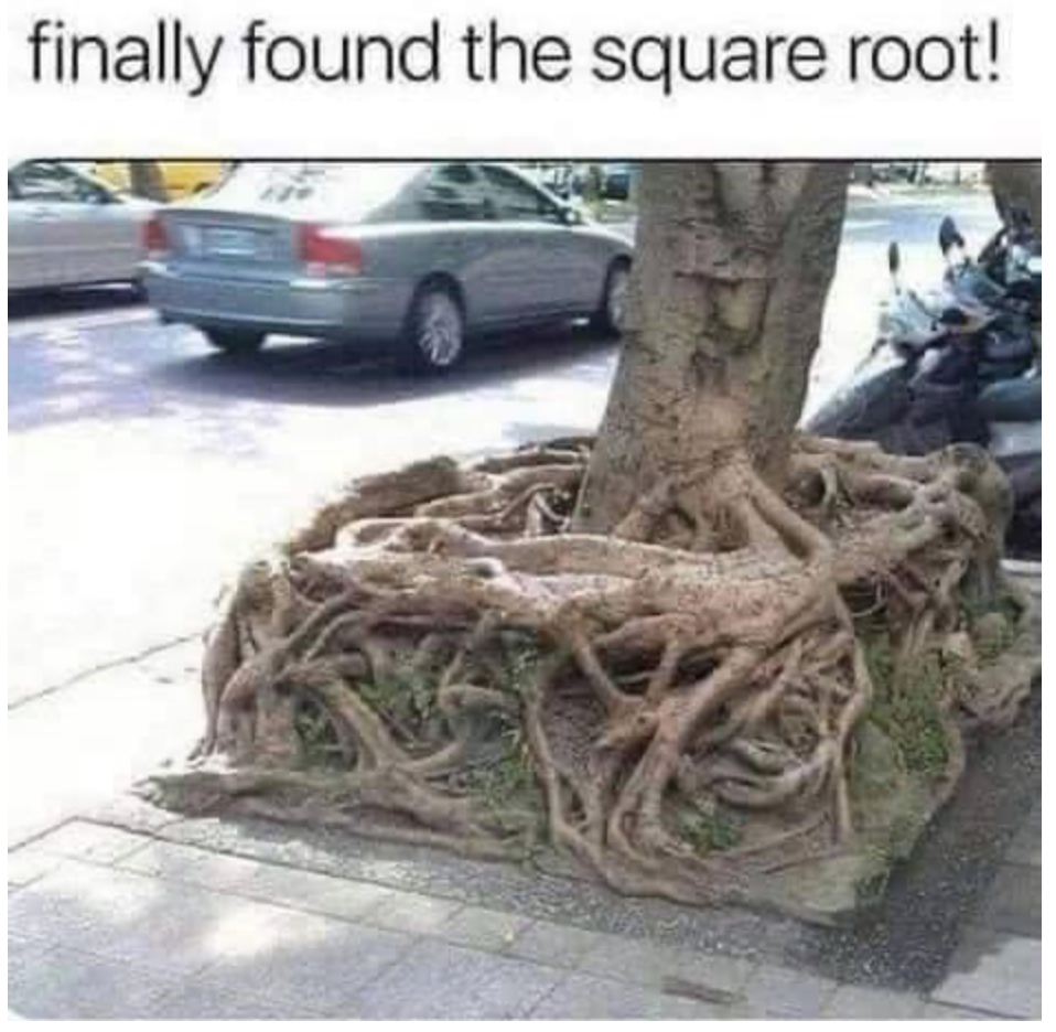 Working with a square root.
